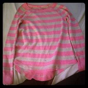 Pink&white striped sweater